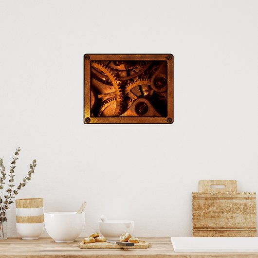 SteampunkギアClockworkポスター ポスター (キッチン)