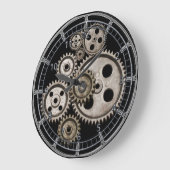 steampunkギアcogsエンジンヴィンテージ機械時計 ラージ壁時計 (傾斜)