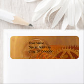 steampunkギアcogs整備士デザイン ラベル (インサイチュ)