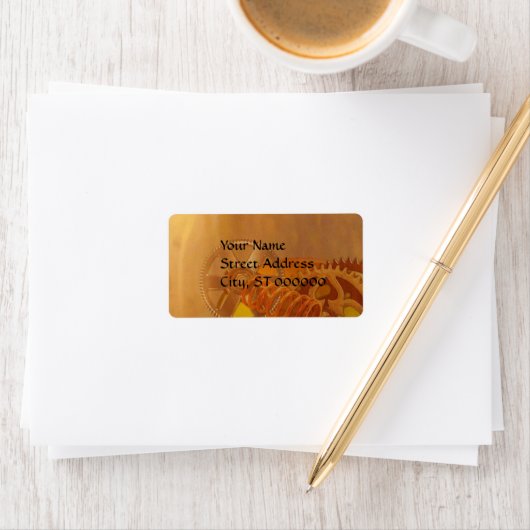 steampunkギアcogs整備士デザイン ラベル (インサイチュ)