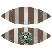 Steampunkクロックとターコイズバラオン アメリカンフットボール (パネル)