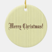 Steampunkサンタ-ヴィンテージのメリークリスマス セラミックオーナメント (裏面)