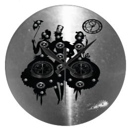 Steampunkシルエットの処理 ラージ壁時計