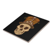 Steampunkスカルイントップハットサンダーコーブ タイル (側面)
