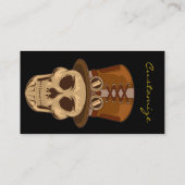 Steampunkスカルイントップハットサンダーコーブ 名刺 (裏面)