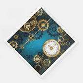 Steampunkターコイズ背景(ギア) (コーナー)