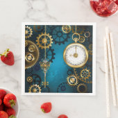 Steampunkターコイズ背景(ギア) (インサイチュ)