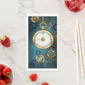 Steampunkターコイズ背景(ギア) (インサイチュ)