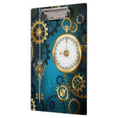 Steampunkターコイズ背景(ギア) クリップボード (左)