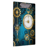 Steampunkターコイズ背景(ギア) クリップボード (右)