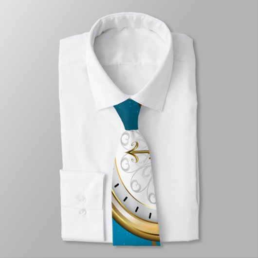 Steampunkターコイズ背景(ギア) ネクタイ (タイ)