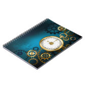 Steampunkターコイズ背景(ギア) ノートブック (左側)