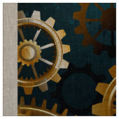 Steampunkターコイズ背景(ギア) ファブリック (見本)