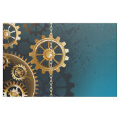 Steampunkターコイズ背景(ギア) ファブリック (ファットクウォーター)