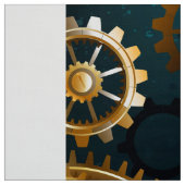 Steampunkターコイズ背景(ギア) ファブリック (見本)