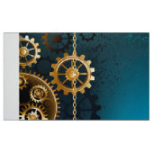 Steampunkターコイズ背景(ギア) ファブリック (ファットクォーター)