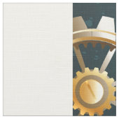 Steampunkターコイズ背景(ギア) ファブリック (クローズアップ)