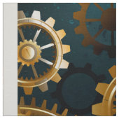 Steampunkターコイズ背景(ギア) ファブリック (見本)
