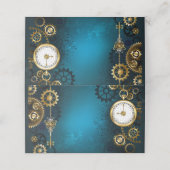 Steampunkターコイズ背景(ギア) ロイヤリティカード (外部開封)