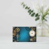 Steampunkターコイズ背景(ギア) 予約カード (スタンド正面)