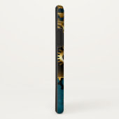 Steampunkターコイズ背景(ギア) Case-Mate iPhoneケース (裏面/右)