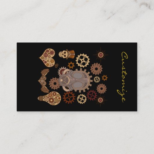 SteampunkテーマガスマスクThunder_Cove 名刺 (裏面)