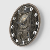 Steampunkデバイス – ロータリーダイヤル電話。 ラージ壁時計 (傾斜)