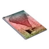 Steampunkバルーンスケッチハードカバーノートブック ノートブック (右側)