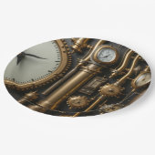 Steampunkパイプとゲージプレート ペーパープレート (アングル)