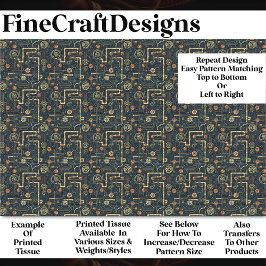 Steampunkパイプ&ギア、赤&金ゴールドBL9 Decopage 薄葉紙
