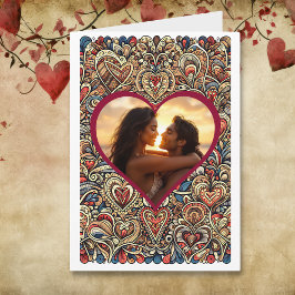 Steampunkパーソナライズされた Happy Anniversary写真 カード