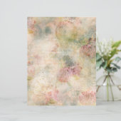 Steampunkビクトリアンフローラスクリプトスクラップブック紙 (スタンド正面)