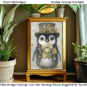 SteampunkビクトリアンベビーペンギンDL3Rデコページ 薄葉紙