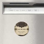 Steampunkビクトリアン Save The Date Magnet マグネット (インサイチュ (食洗機))