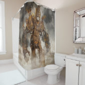 Steampunkビッグベンのシャワー・カーテン シャワーカーテン (インサイチュ)