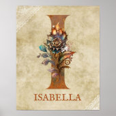 SteampunkフローラレターIポスター ポスター (正面)