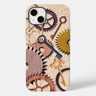 Steampunkホイール、ギア、鍵、旧地図油 絵を描 Case-Mate iPhone 14 plusケース