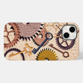 Steampunkホイール、ギア、鍵、旧地図油 絵を描 Case-Mate iPhoneケース (裏面 (横))