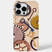 Steampunkホイール、ギア、鍵、旧地図油 絵を描 Case-Mate iPhoneケース (裏面)