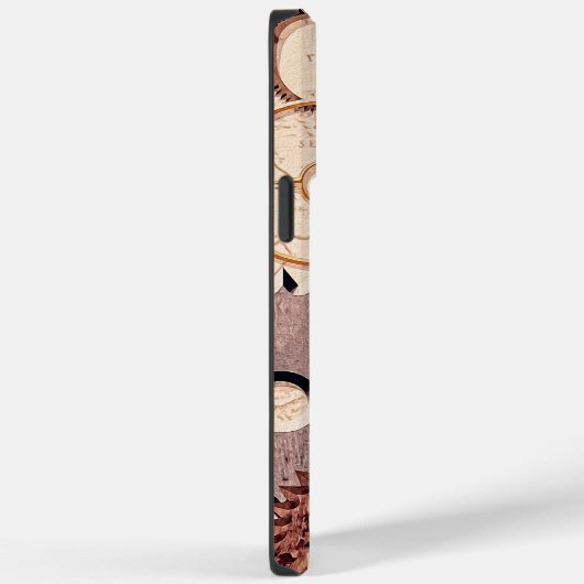 Steampunkホイール、ギア、鍵、旧地図油 絵を描 Case-Mate iPhoneケース (裏面 / 右)