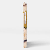 Steampunkホイール、ギア、鍵、旧地図油 絵を描 iPhoneケース (左側面)