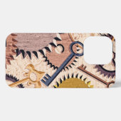 Steampunkホイール、ギア、鍵、旧地図油 絵を描 iPhoneケース (裏面横)