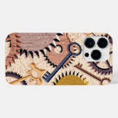 Steampunkホイール、ギア、鍵、旧地図油 絵を描 iPhoneケース (裏面横)
