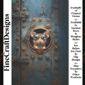 Steampunkホワイトマウスと赤いハートBQ1デコページ 薄葉紙