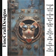 Steampunkホワイトマウスと赤いハートBQ2デコページ