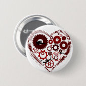 Steampunkボタン 缶バッジ (正面&裏面)