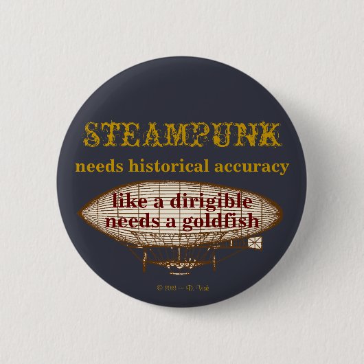 Steampunkボタン 缶バッジ (正面)