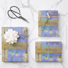 Steampunkメカニカルエジソン電球アーキテクト ラッピングペーパーシート