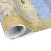 Steampunkメカニカルエジソン電球アーキテクト ラッピングペーパー (ロールコーナー)