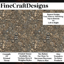 SteampunkメカニカルパターンラストBM9デコページ 薄葉紙